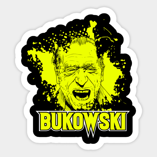 bukowski Sticker by tak_pateniart